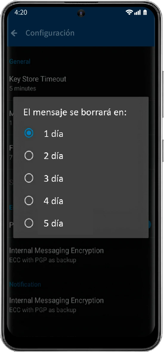 Chat de texto y voz encriptado